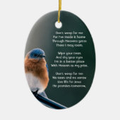 Décoration En Céramique Christian Memorial Photo Bluebird Garden Bird (Devant)