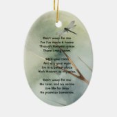 Décoration En Céramique Christian Memorial Photo Keepsake Custom Dragonfly (Dos)