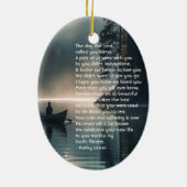 Décoration En Céramique Christian Memory Keepsake Wilderness Lake Canoe (Dos)