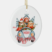 Décoration En Céramique Christmas bear family of 3 name (Droite)
