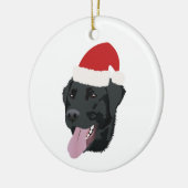 Décoration En Céramique Christmas Black Lab Ceramic Ornament (Gauche)