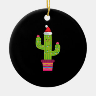 Décoration En Céramique Christmas Cactus