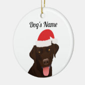 Décoration En Céramique Christmas Chocolate Lab Ornament (Gauche)
