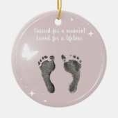 Décoration En Céramique Christmas Custom Your Baby Foot Prints Papillon (Devant)