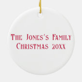 Décoration En Céramique Christmas cute polar bear cub, Santa bear cub (Dos)