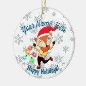 Décoration En Céramique Christmas Dancing Fox Custom (Gauche)