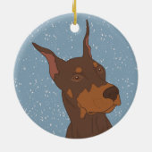 Décoration En Céramique Christmas Doberman Pinscher (Dos)