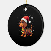 Décoration En Céramique Christmas Dog Dachshund Santa Xmas Wiener 3 (Gauche)