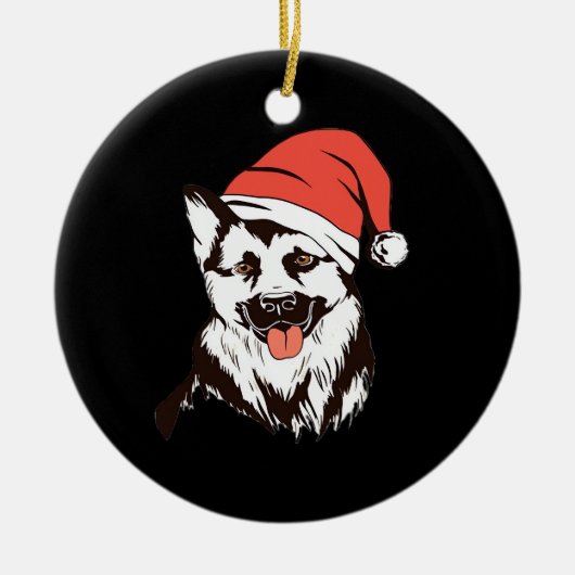 Décoration En Céramique Christmas German Shepherd Classic T-Shirt (Devant)