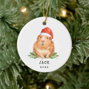 Décoration En Céramique Christmas Guinea Pig Animal Lover Gifts Ornament