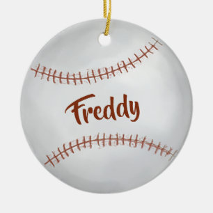 Décoration En Céramique Christmas Holiday Photo Simple Baseball Sports