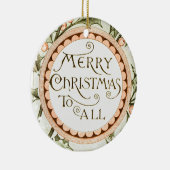 Décoration En Céramique Christmas Holly Jolie Antique Salutation (Droite)