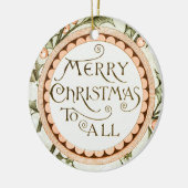 Décoration En Céramique Christmas Holly Jolie Antique Salutation (Gauche)