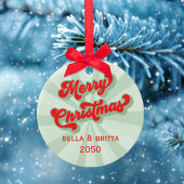 Décoration En Céramique Christmas mignon photo vert Whimsun Fun