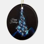 Décoration En Céramique Christmas Party Blue Tree Shiny Black Elegant (Gauche)