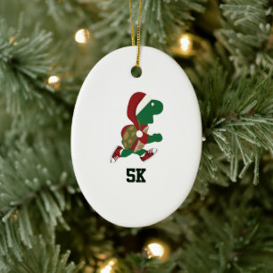 Décoration En Céramique Christmas Running Turtle 5K