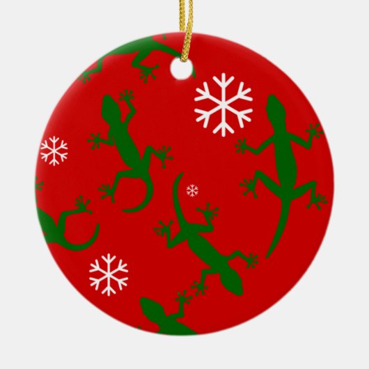 Décoration En Céramique christmas snowflakes geckos (Devant)