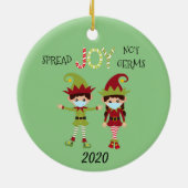 Décoration En Céramique Christmas Spread Joy pas Germs Elf 2020 (Dos)