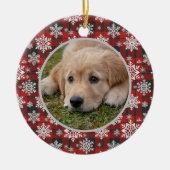 Décoration En Céramique Christmas Tree Editable Pet Photo Decoration (Devant)