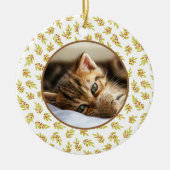 Décoration En Céramique Christmas Tree Editable Pet Photo Decoration (Devant)