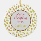 Décoration En Céramique Christmas Tree Editable Pet Photo Decoration (Dos)