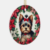 Décoration En Céramique Christmas Yorkie (Droite)