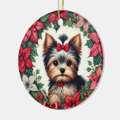 Décoration En Céramique Christmas Yorkie (Gauche)