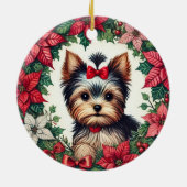 Décoration En Céramique Christmas Yorkie (Dos)