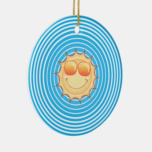 Décoration En Céramique Ciel bleu Soleil souriant (Droite)