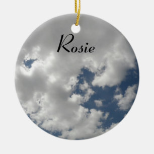 Décoration En Céramique Ciel nuageux Pendentif de message personnalisé
