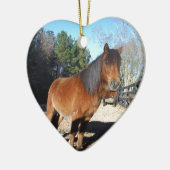 Décoration En Céramique Ciel turquoise de poney Brown (Gauche)