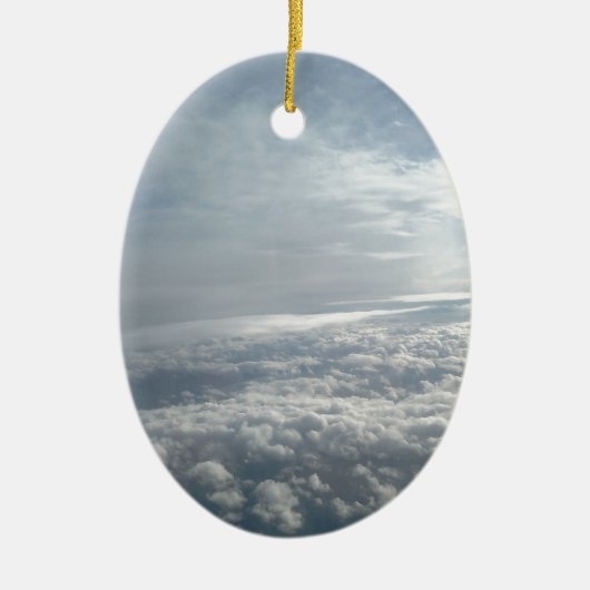 Décoration En Céramique Ciel, Vue Avion, Beaux Nuages (Devant)