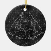 Décoration En Céramique Citation de différence (Devant)