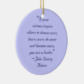 Décoration En Céramique Citation de John Quincy Adams sur le leadership (Droite)