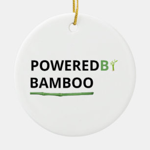 Décoration En Céramique Citation de Panda Drôle Alimentée par le Bambou
