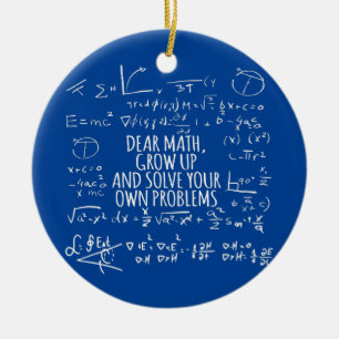 Décoration En Céramique Citation de professeur de maths Grandis et résous