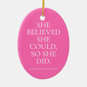 Décoration En Céramique Citation motivationnelle pour elle, Grad sur mesur