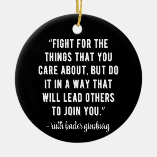 Décoration En Céramique Citations RBG, RBG, Ruth Bader, Ruth Bader Ginsbur (Devant)