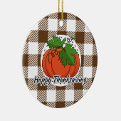 DÉCORATION EN CÉRAMIQUE CITROUILLE BROWN - BON THANKSGIVING (Droite)