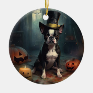 Décoration En Céramique Citrouilles Épouvantables d'Halloween de Terrier d