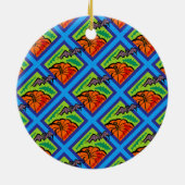 Décoration En Céramique Citrouilles et chauves-souris en Motif, Nom, Hallo (Dos)