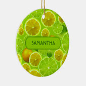 Décoration En Céramique Citrus Fruit, Lemon & Lime Pattern (Droite)