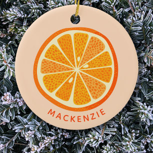 Décoration En Céramique Citrus Orange personnalisé