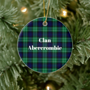 Décoration En Céramique Clan Abercrombie Chasse Tartan