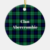 Décoration En Céramique Clan Abercrombie Chasse Tartan (Devant)