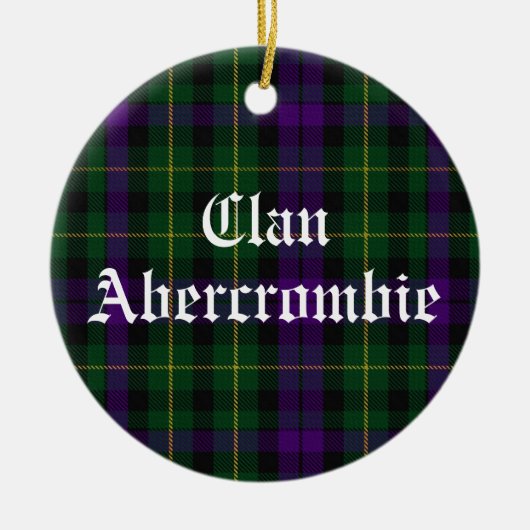 Décoration En Céramique Clan Abercrombie Tartan (Devant)