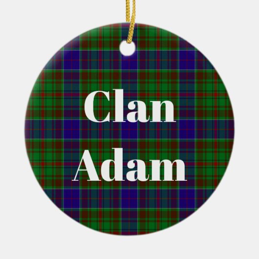 Décoration En Céramique Clan Adam Hunting Tartan (Devant)