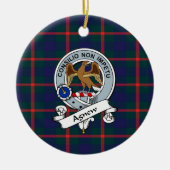 Décoration En Céramique Clan Agnew Badge Tartan Plaid (Devant)