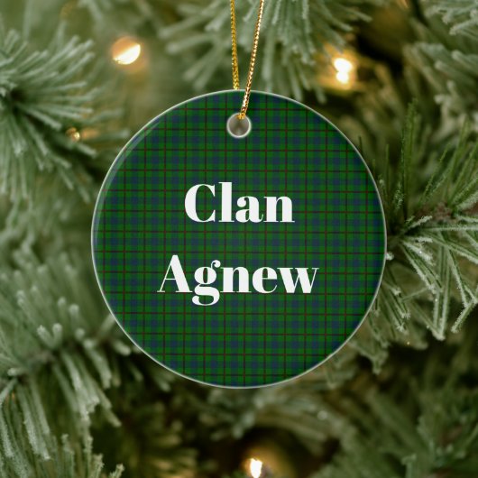 Décoration En Céramique Clan Agnew Chasse Tartan (Arbre)