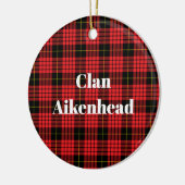 Décoration En Céramique Clan Aikenhead Tartan (Gauche)